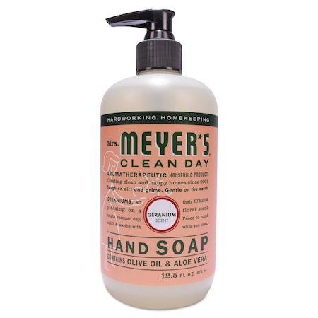 Mrs. Meyers Clean Day Personal Soaps, Geranium, 12.5 oz Pump Bottle, 6 PK 651332